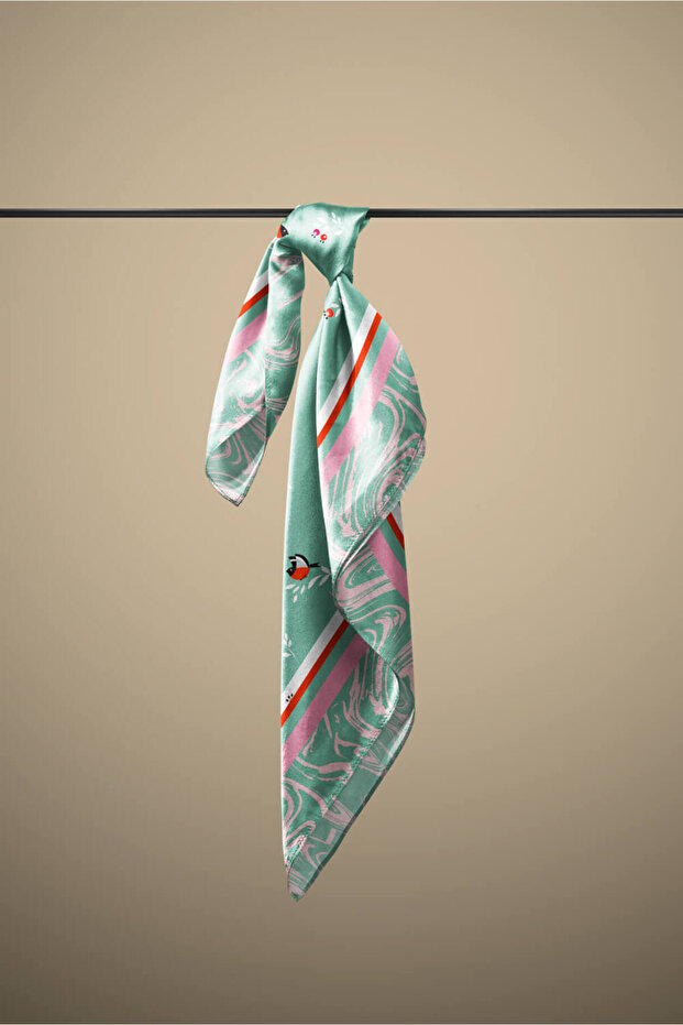 F115 Çıtır Retro Desenli Bandana Dg12076 - 6