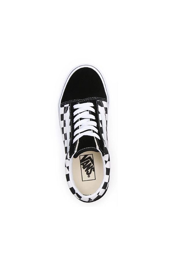 Old Skool Platform Checkerboard Kadın Platform Siyah Sneaker - 2