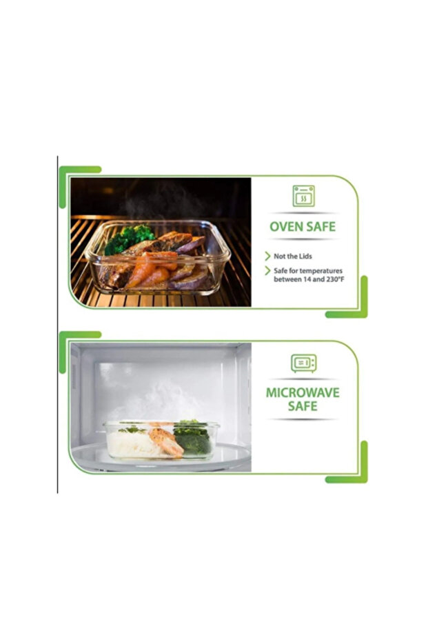 Rectangular Glass Storage Container 1000 ml Pink Lid Lock Food Container - Microwave Safe - 8