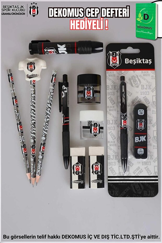 Licensed 12-Piece Stationery Set Pencil, Eraser, Tipped K