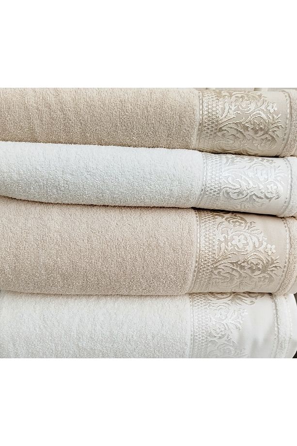 Vıp Jakarlı 4 lü Hamam Takımı 2 adet 50x90 cm 2 Adet 90x150 cm - 4
