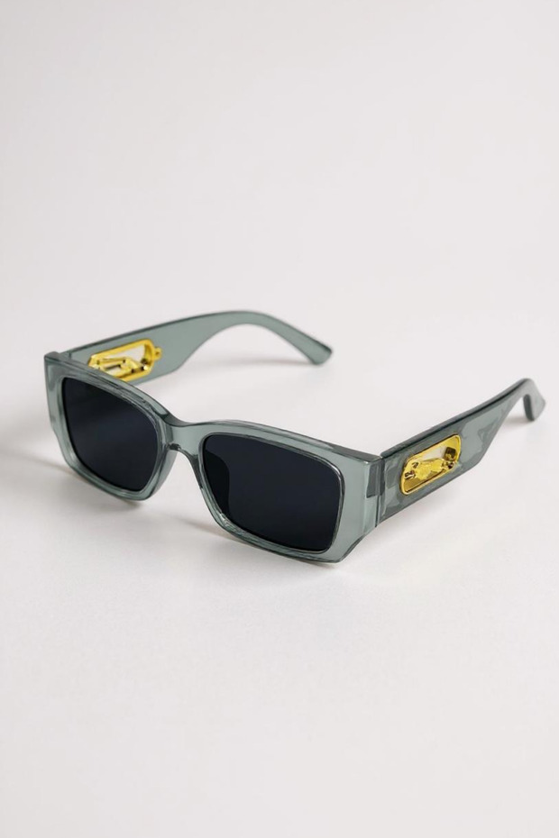 Sezzy Unisex Smoke Square Frame Vintage Uv400 Sunglasses