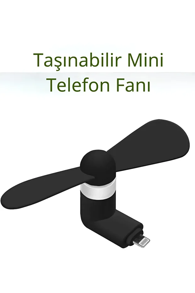 iPhone için Taşınabilir Mini Vantilatör - Lightning Port Uyumlu Serinletici Fan - Güçlü ve Sessiz - 6