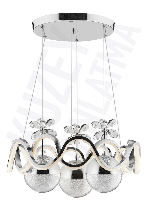 ORKİDE 3 lü TOPLU 3 RENK KUMANDALI MODERN LEDLİ AVİZE - 6