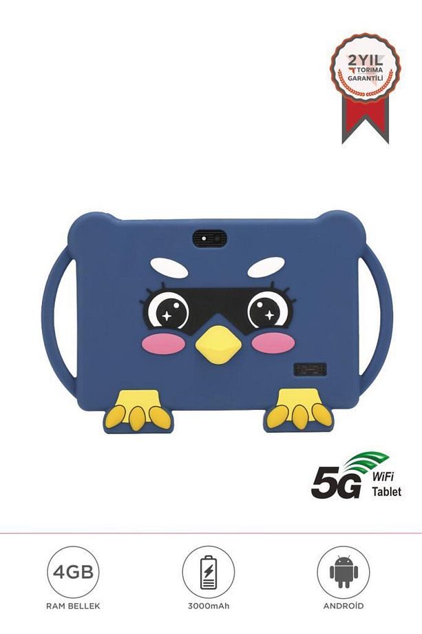T13 Mavi 4GB +128 GB Tablet Android 13 Çocuk Tableti Kılıf Hediyeli - 1