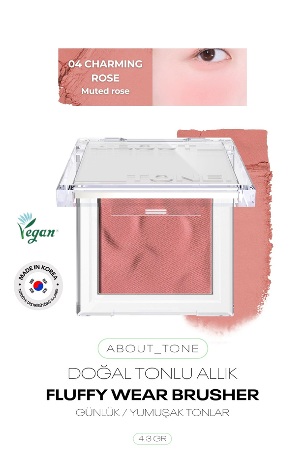 Natural Tone Powder Korean Blush about Tone Fluffy Wear Blusher