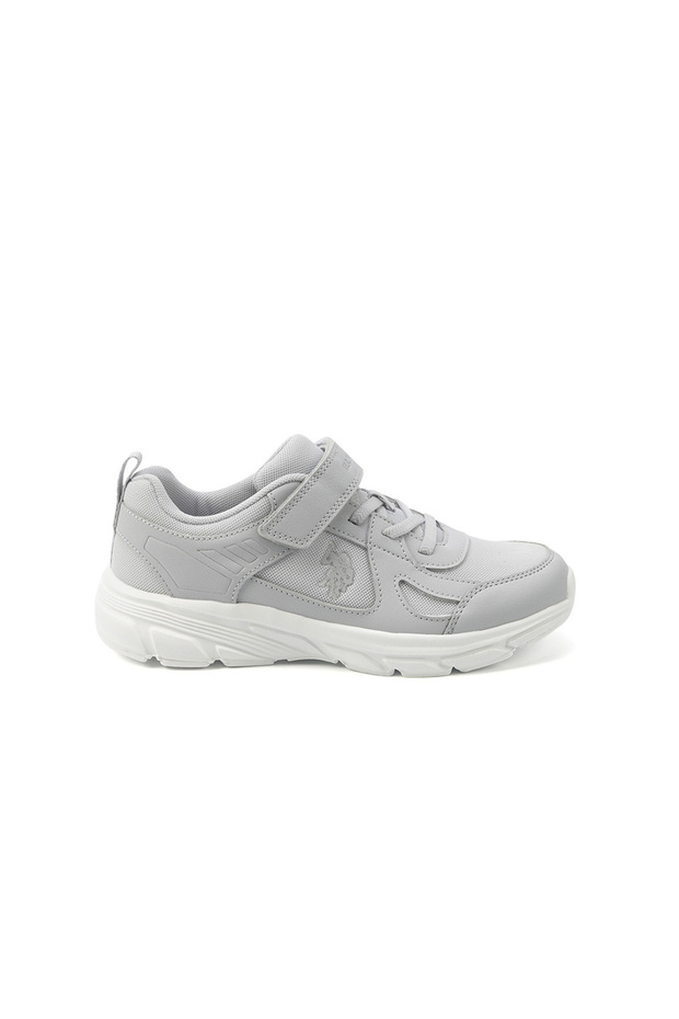 Kids' Grey Velcro Strap Sneakers – Comfy, Cushioned Sole for All-Day Play!
