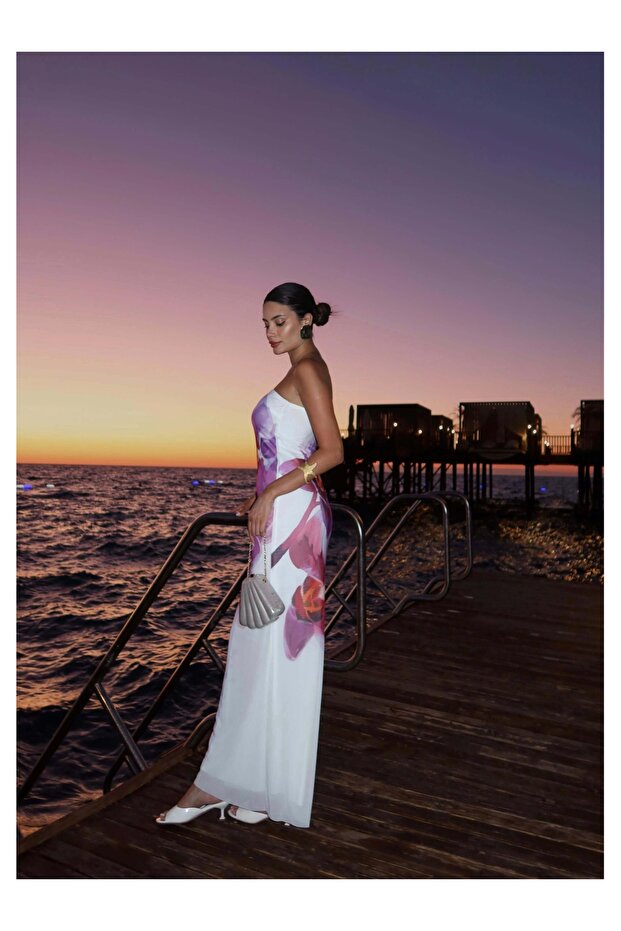 Orkide Baskı EH Collection Elbise - 6