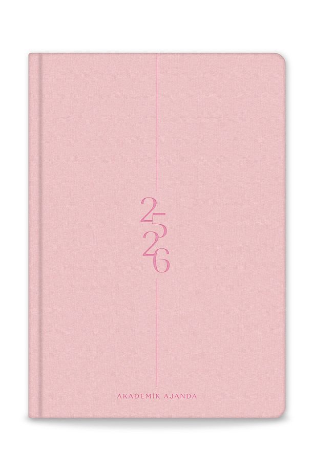 2025-2026 Kir ve Suya Dayanıklı Sert Kapak Akademik Ajanda - Pembe - 3