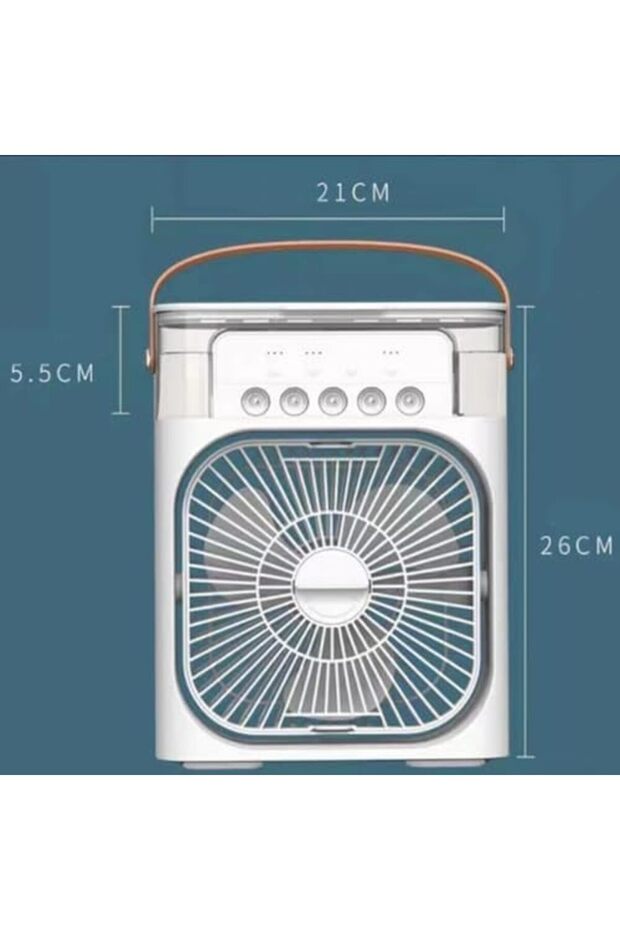 Portable Air Conditioner Fan, Black Mini Personal Fan Evaporative Air Cooler, 600ML Water Tank Humid