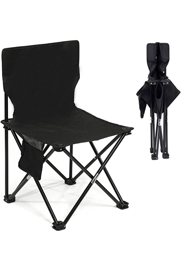 Outdoor Folding Camping Chair - Side Storage Bag, Easy Carry