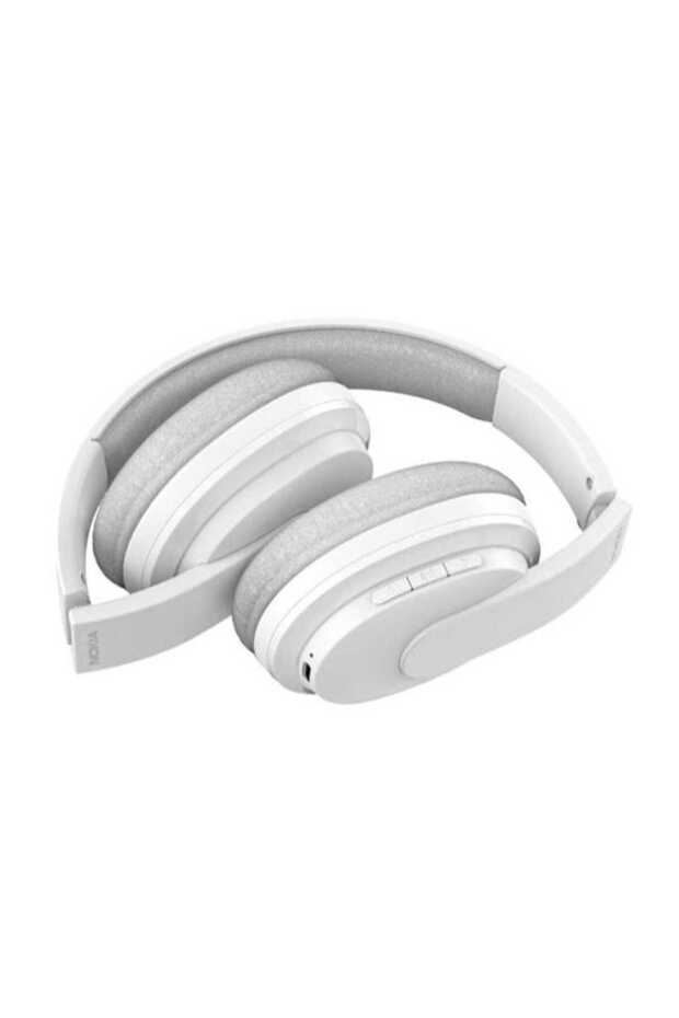 سماعات بلوتوث لاسلكية فوق الأذن قابلة للطي أبيض - 2