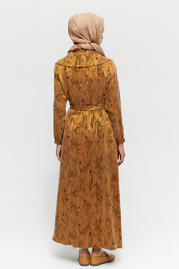 Fermuarlı Lyocell Pardösü - 5