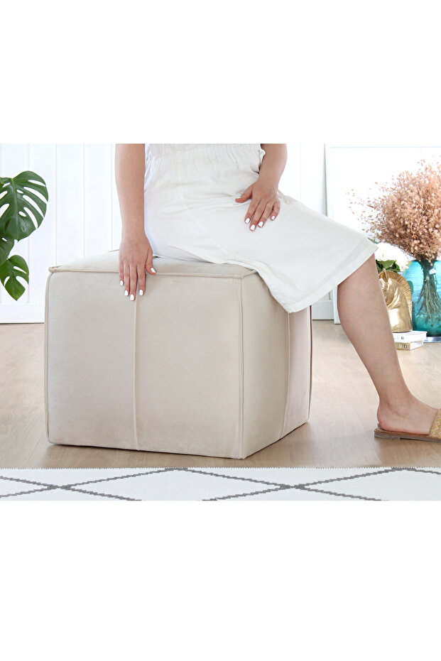 Holler Puf - Krem - 3