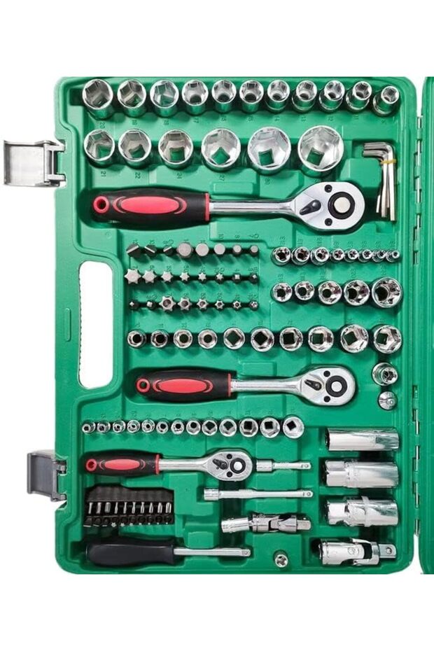 172 Pcs Wrench Tool Set Screwdriver Bit Set Box Spanner Set 1/4" 3/8" 1/2" DR.Socket & Bit Set Indus - 3
