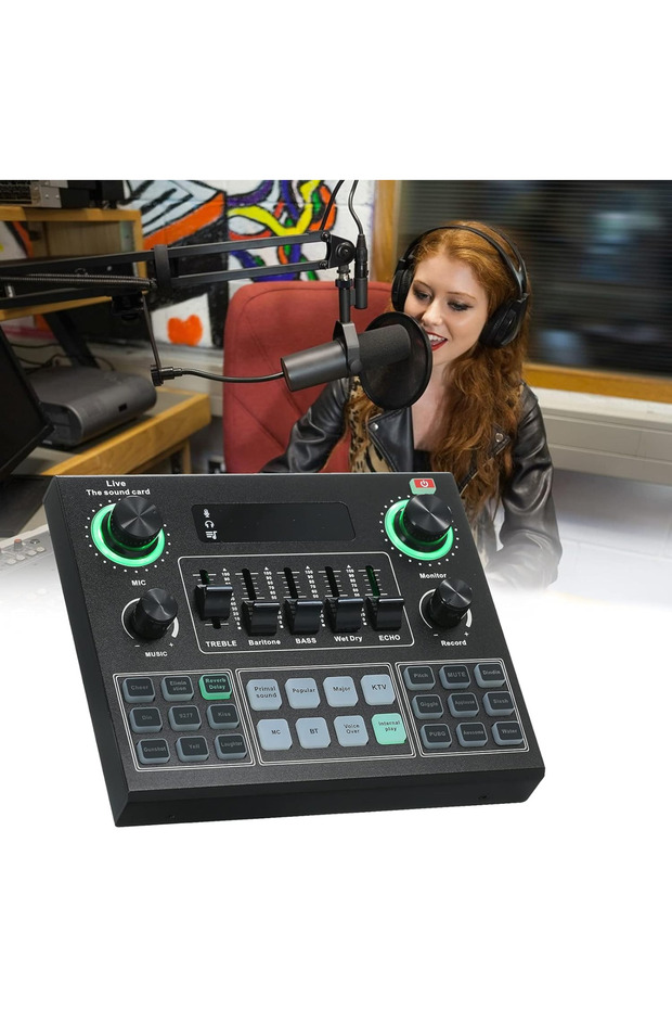 V9 Live Sound Card Audio Mixer I6970-A Black - 7