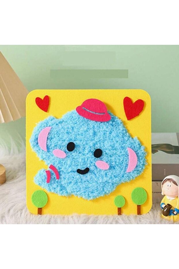 Educational Knitting Kit Embroidery Set Elephant
