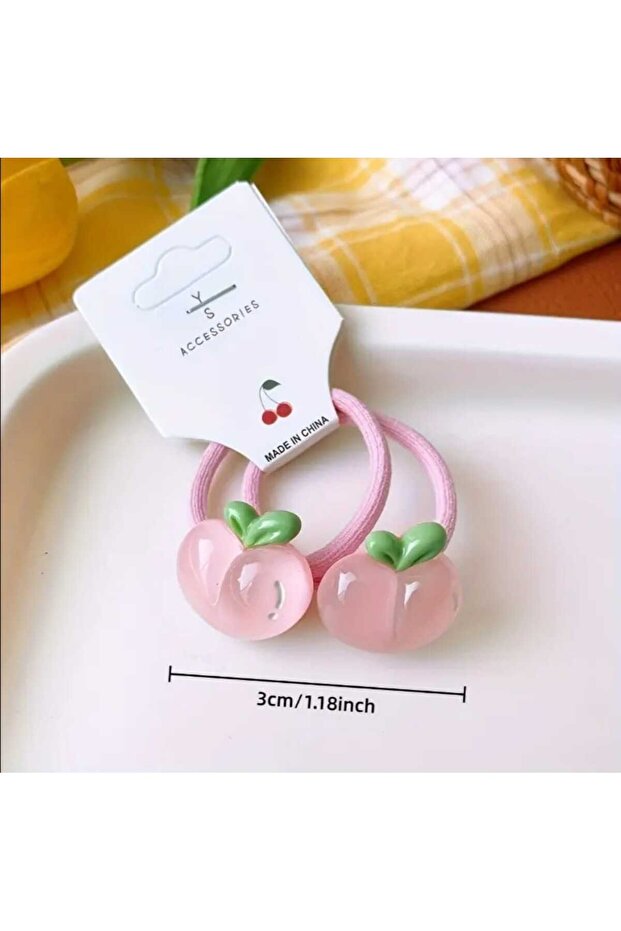 مشبك مطاطي لطيف على شكل فاكهة - 4