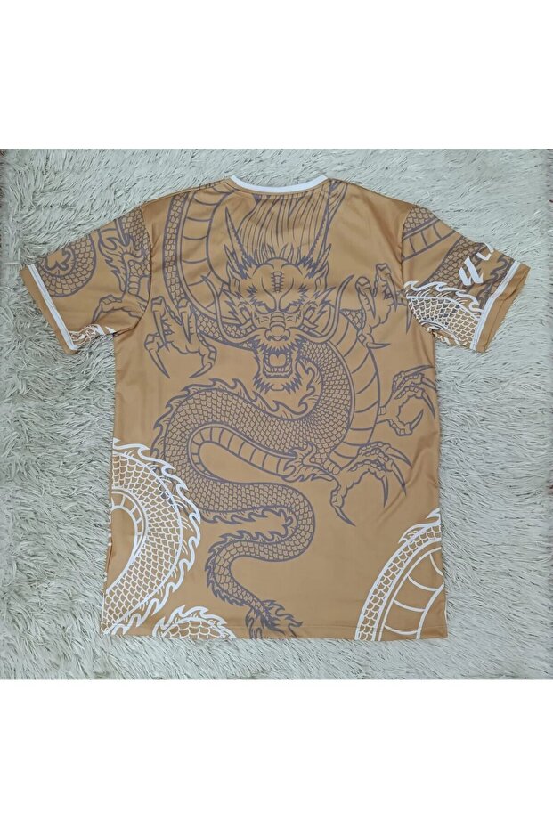 R.e.a.l M.a.d.r.i.d 2024/25 Dragon Desenli Özel Konsept Forması (GOLD) - 4