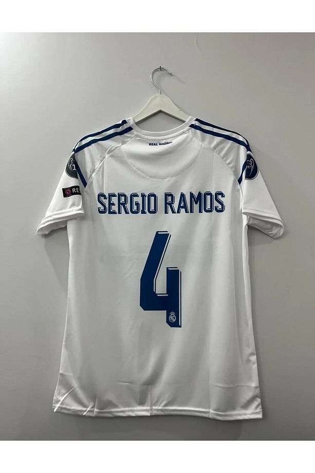 R.Madridd 2018 Kiev Şampiyonlar Ligi Finali Sergio Ramos Forması (KISA-KOL) - 1