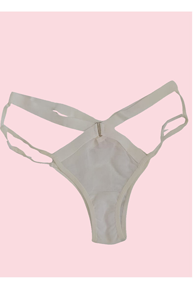 Tulle Detailed Special Zone Cotton Hipster Panties