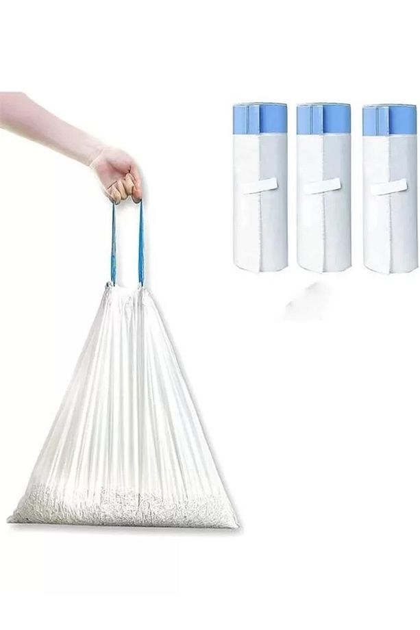 Akıllı Kedi Tuvaleti Büzgülü Çöp Poşeti 3lü Seti ( 3 X 15 Adet, 46 X 50 Mm) - 1