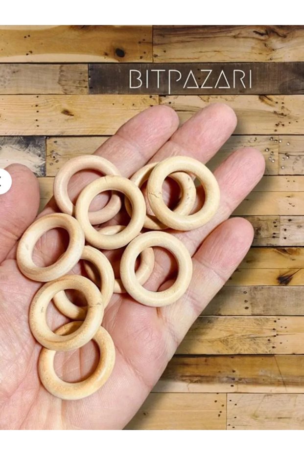 10 Pieces 3cm Wooden Curtain Ring