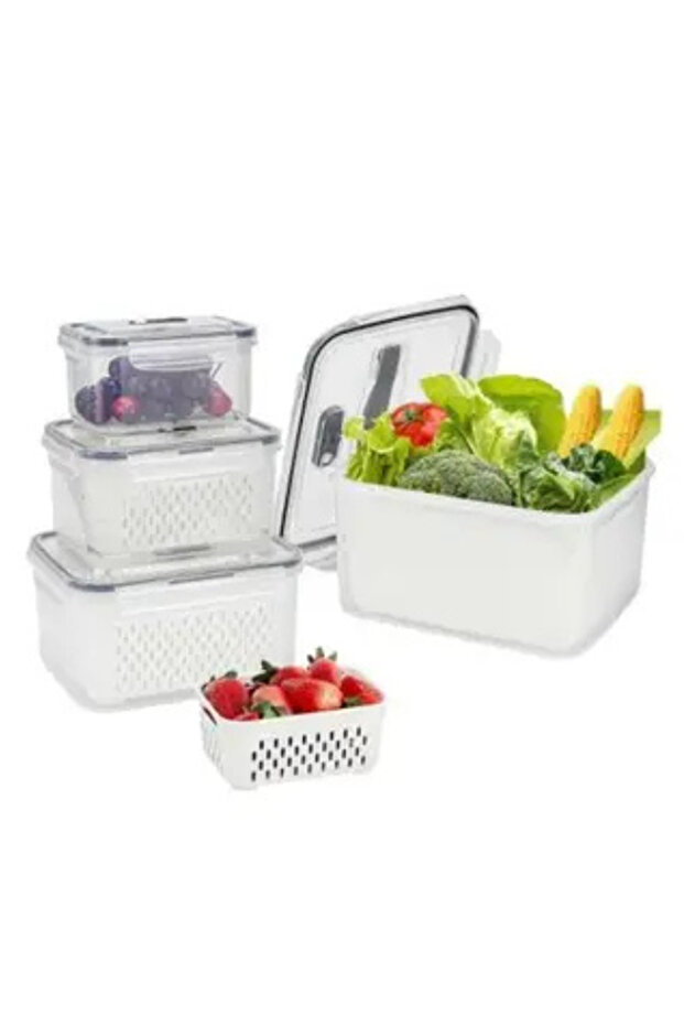 طقم علب بلاستيك 5 قطع - 1