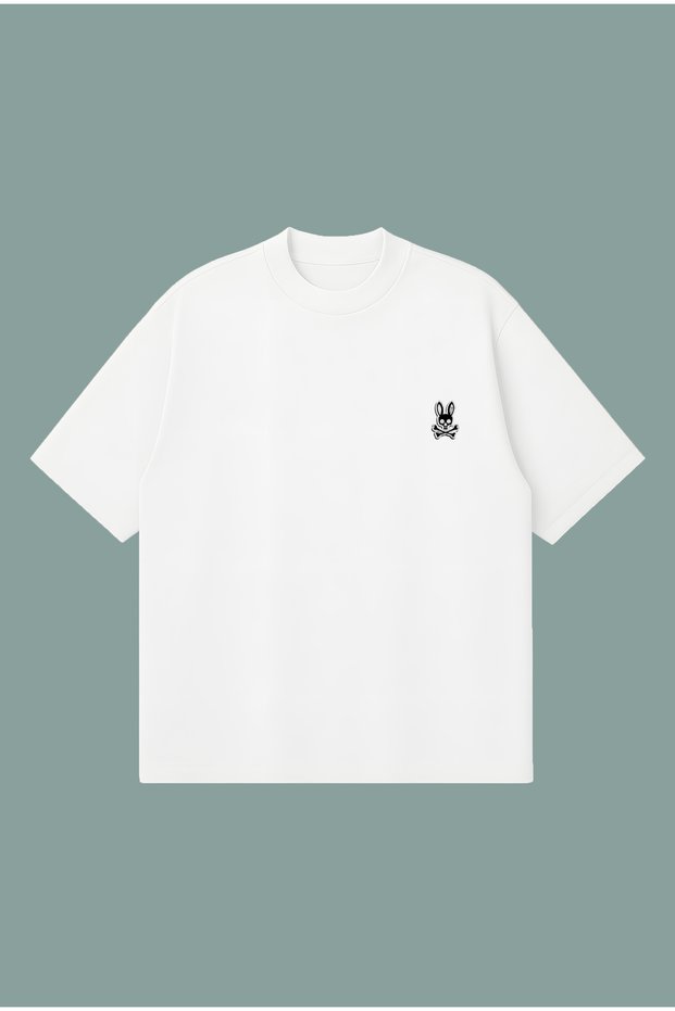 Psycho Bunny Boxy Fit Oversized Unisex 100% Cotton Pack Tshirt – Printed T-Shirt | Streetwear