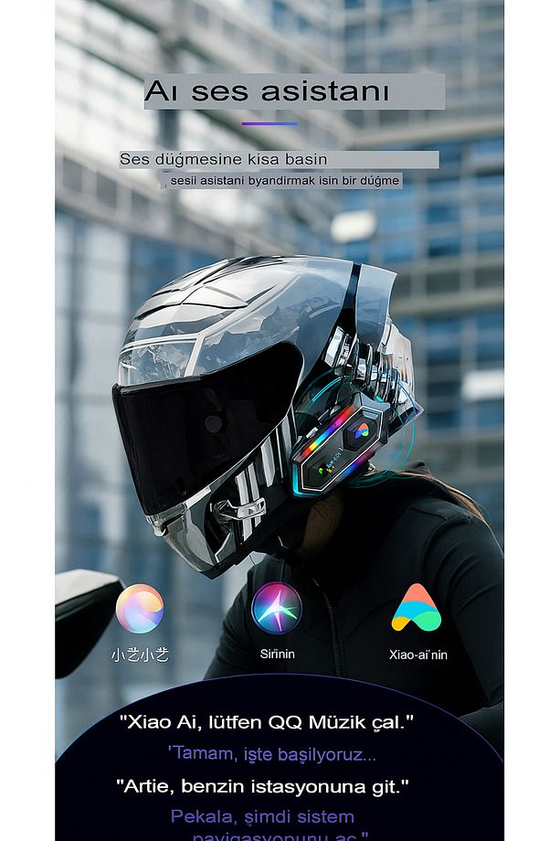 Y20 5.3 Motosiklet Kask Kulaklık Intercom Işıklı Motorsiklet Interkom - 5