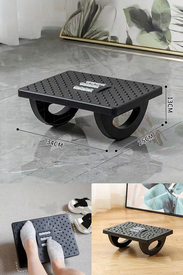Ofis ve Ev İçin Ayak Masajı ve Duruş Desteği – Ergonomik Tahta Yapı, Kaymaz Denge Platformu Pratik - 7