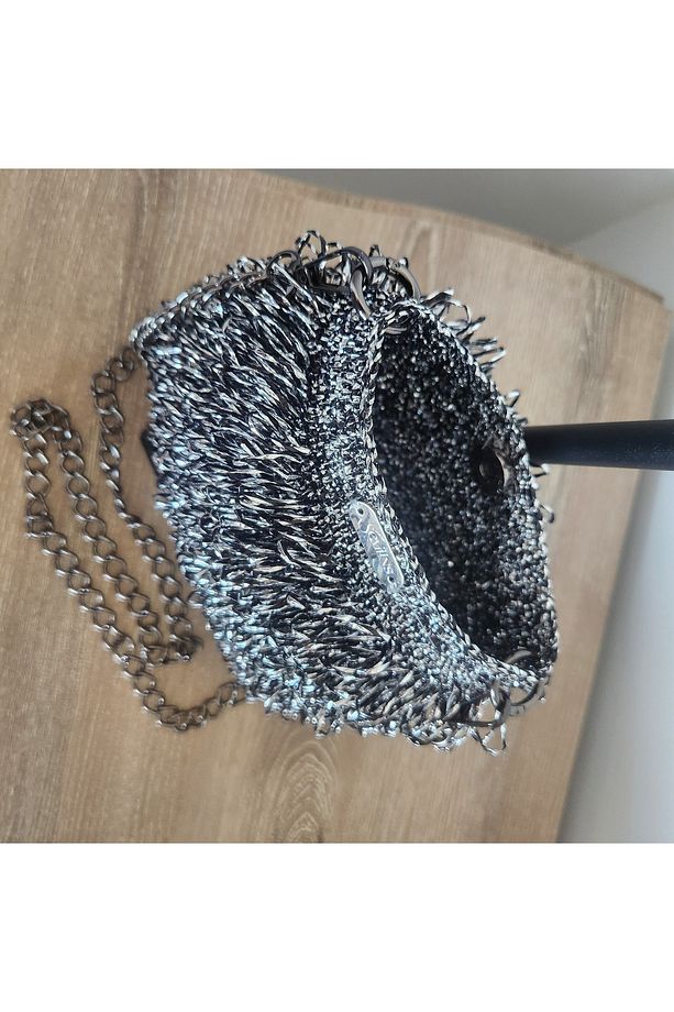 Parlak Metallic Kağıt Ip Çanta - 3