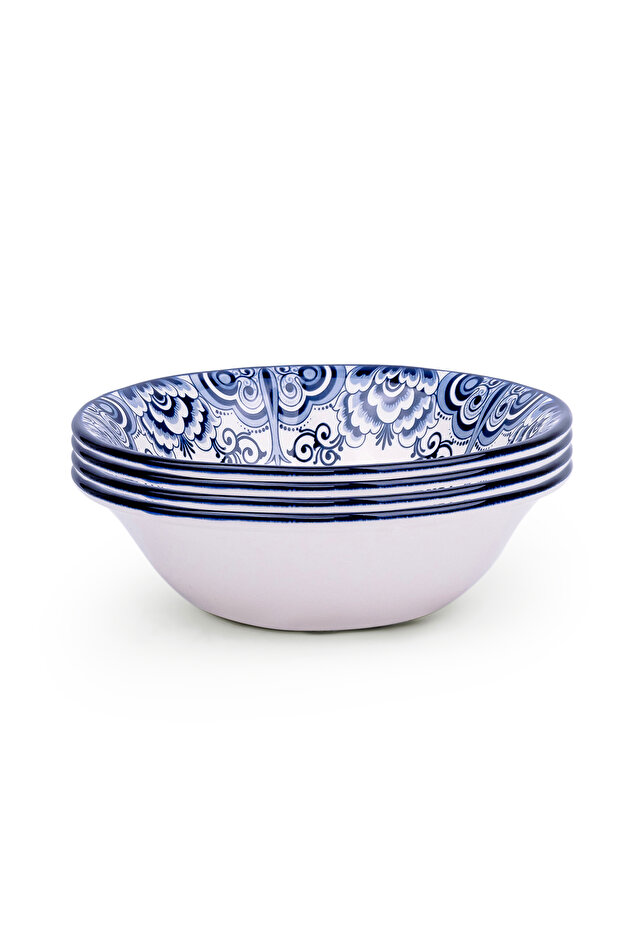 Lighthouse Blue 6-Inch Ceramic Cereal Bowl (Set of 4)