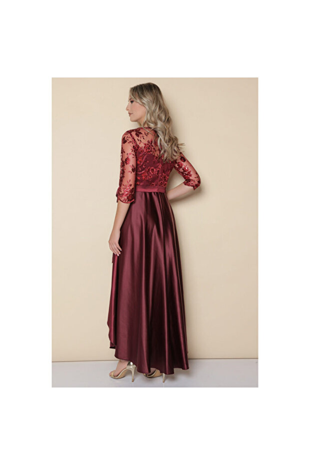 Rochie Merilyn Bordo - 5