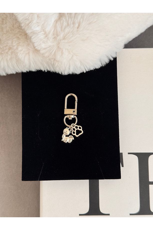 Antik kedi anahtarlık minimal cüzdan süsü çanta charm süsü - 2