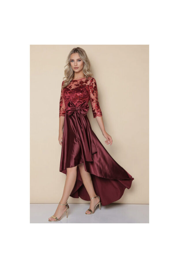 Rochie Merilyn Bordo - 7