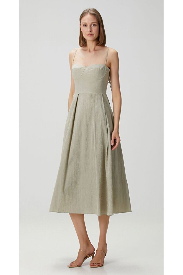 İNCE ASKILI MİNİ CUP ELBİSE - 2