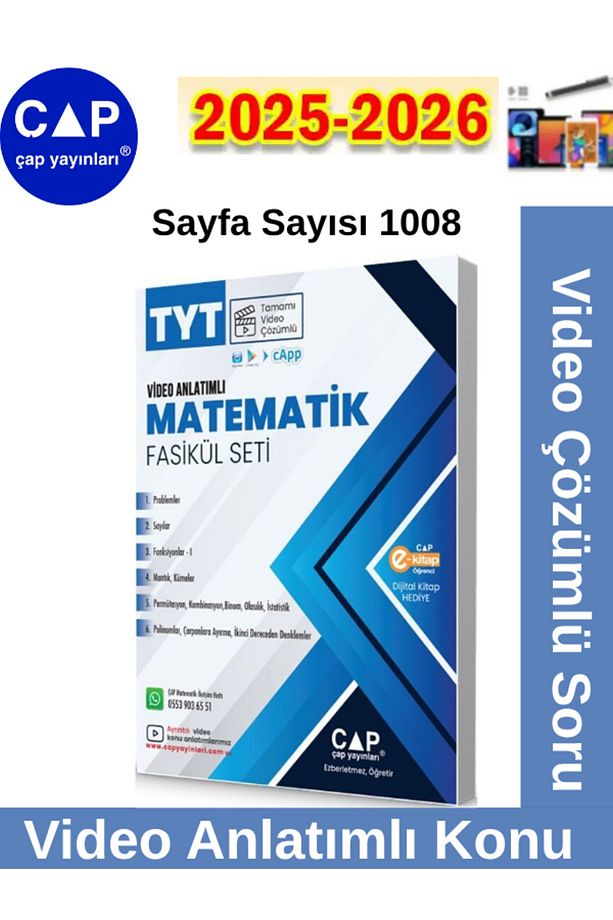 2025-2026 Müfredat Tyt Matematik Video Anlatımlı-Video Çözümlü Fasikül Seti+Android Kalem - 1