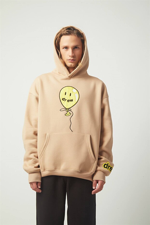 Drew Balloon Oversize Sweatshirt Hoodie Cream Tr30012