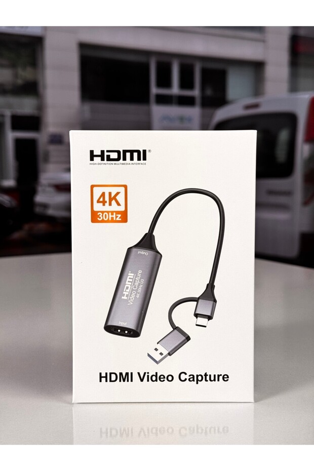 HDMI Video Capture 4K Video Aktarıcı HDMI Video Capture Card USB 2.0 ve Type-C Görüntü Aktarıcı - 1