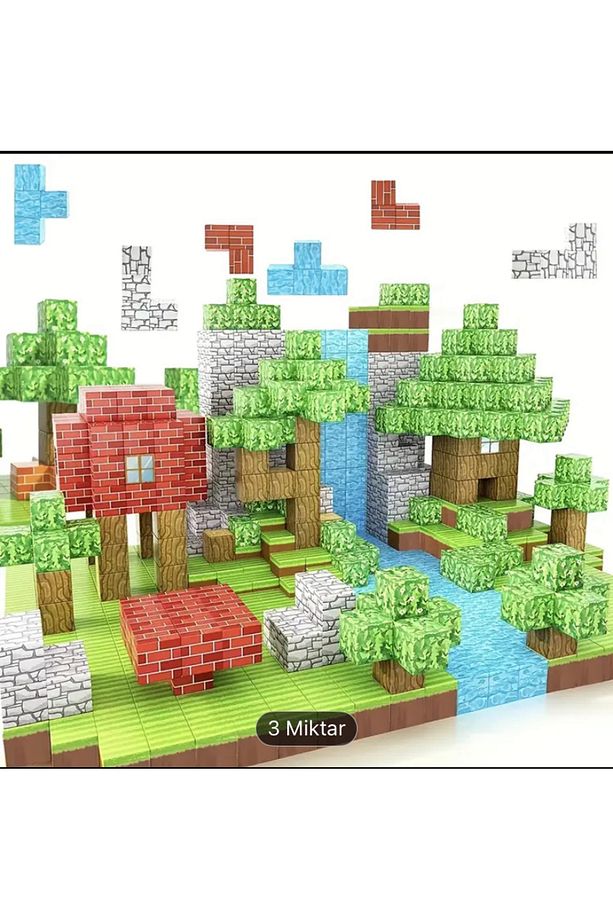 Module World 104 Parça 3D Yapı Blokları Seti – Minecraft Temalı Manyetik Olmayan Eğitici Oyuncak - 2