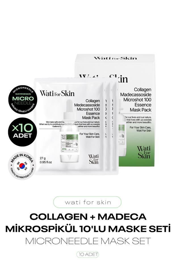 Micro Spikule Needle Paper Mask Containing Collagen and Madecassoside Wati for Skin Microneedle Mask 10Pcs