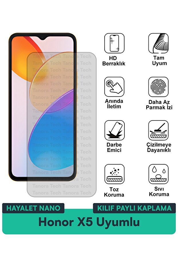حافظة Honor X5 Ghost Nano متوافقة مع طبقة حماية الشاشة المقاومة للخدوش والصدمات