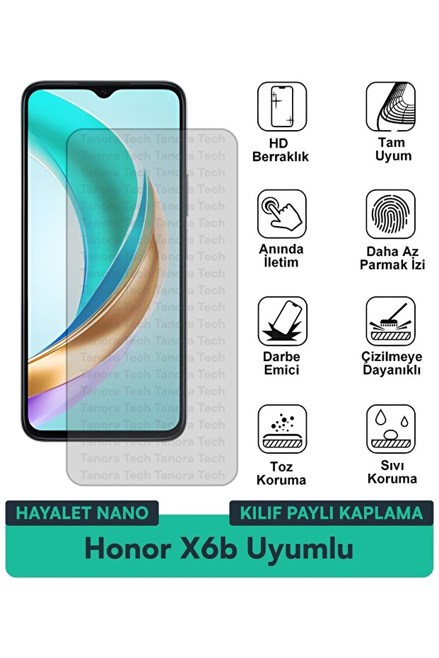 حافظة Honor X6b Hayalet Nano متوافقة مع طبقة حماية الشاشة ومقاومة للخدوش والصدمات
