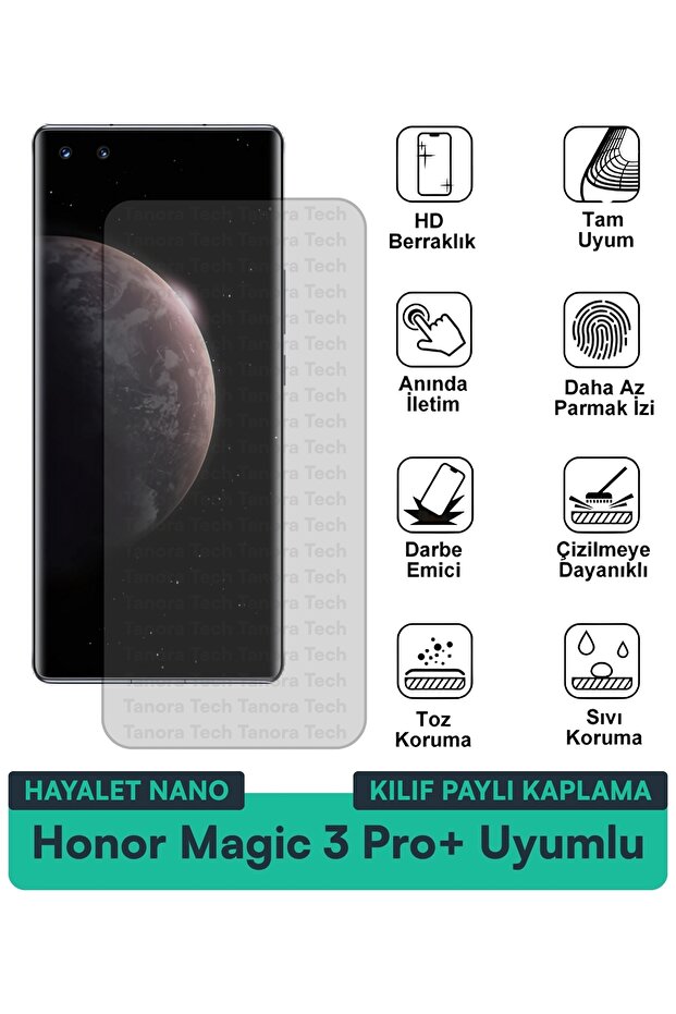 حافظة Honor Magic 3 Pro+ Hayalet Nano متوافقة مع طبقة حماية الشاشة مقاومة للخدوش والصدمات