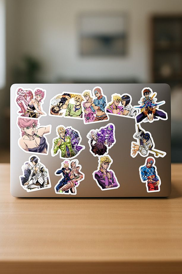 JoJo no Kimyou na Bouken part 5 Anime Telefon Laptop Yapışkanlı Folyo Sticker Paketi (25 ADET) - 4