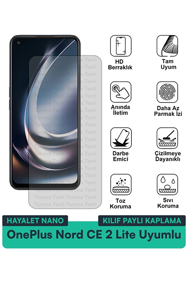 حافظة OnePlus Nord CE 2 Lite Hayalet Nano متوافقة مع طبقة حماية الشاشة، هيكل مرن