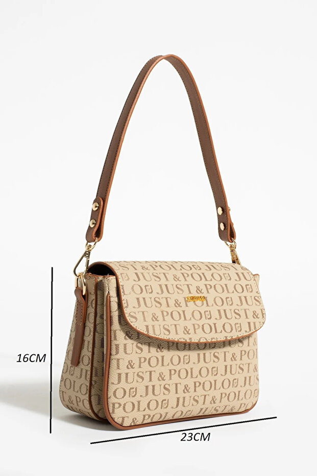 Original Women's Sand Tan Shoulder Bag with Luxurious Design and Convenient Strap, Suitable for Daily Use