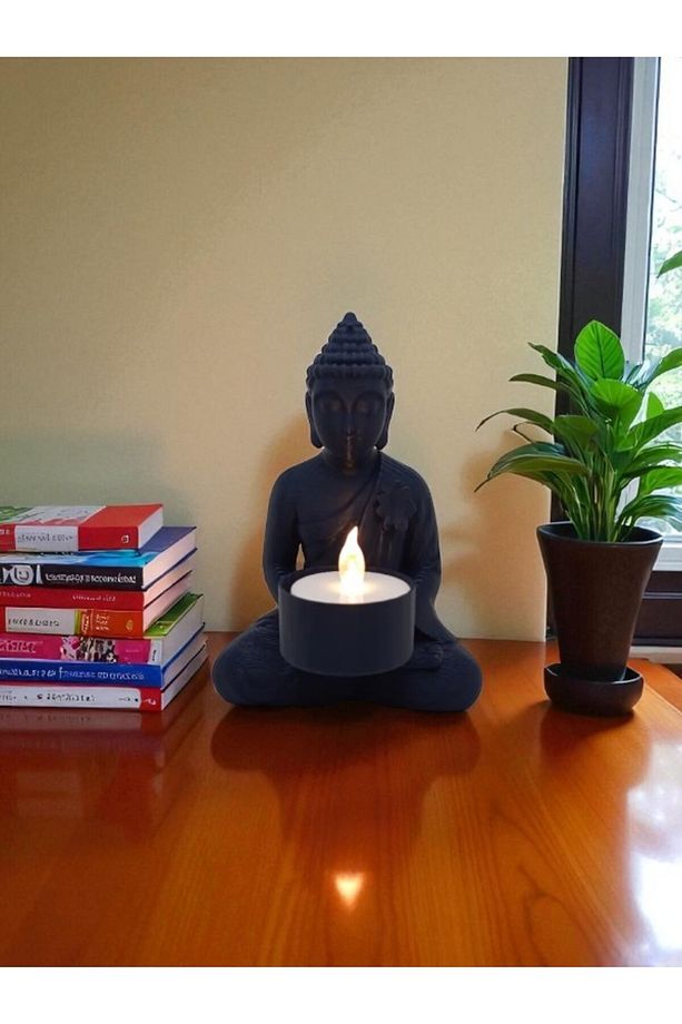 Buddha Heykeli – Meditasyon ve Huzur Simgesi Dekoratif Biblo | Zen Ev ve Ofis Dekorasyonu İçin Uygun - 2