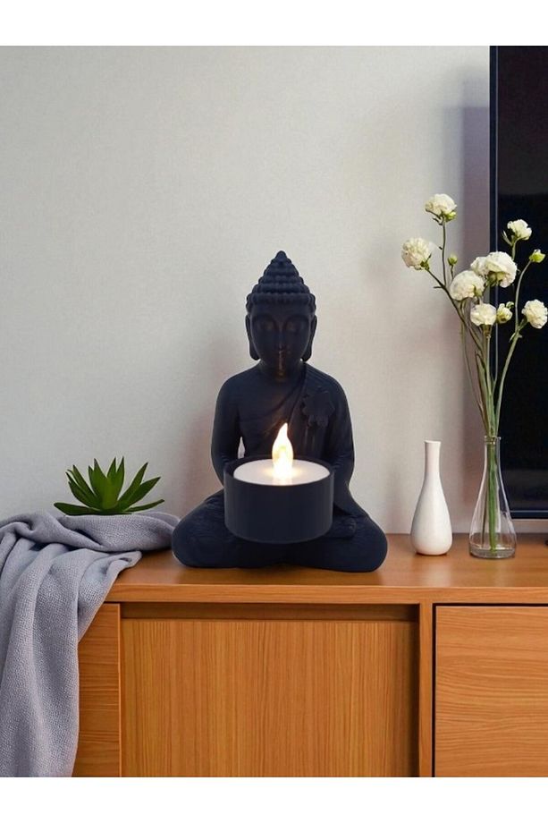 Buddha Heykeli – Meditasyon ve Huzur Simgesi Dekoratif Biblo | Zen Ev ve Ofis Dekorasyonu İçin Uygun - 5